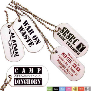 Gold Dog Tags, Custom Decorated With Your Logo!
