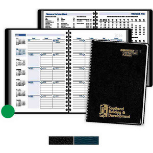 Custom Printed Green and Black Contractors Memo Commercial Calendars