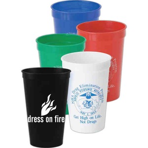 Custom Imprinted Green Color Stadium Cups