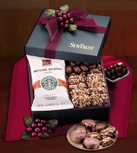 Green Gift Box Food Gift Sets, Custom Designed With Your Logo!