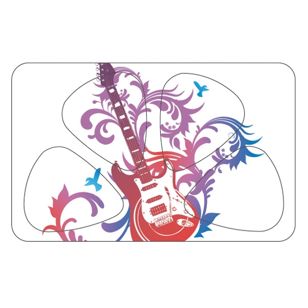 Custom Imprinted Credit Card Shaped Guitar Pick Cards