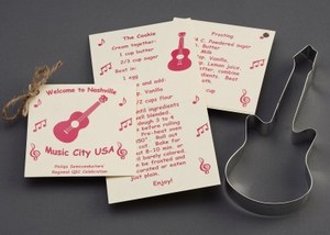 Custom Printed Guitar Stock Shaped Cookie Cutters