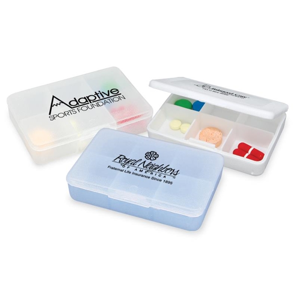 Tablet Tote Pill Boxes, Custom Printed With Your Logo!