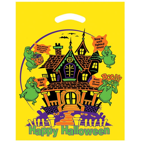 Halloween Holiday Plastic Bags, Custom Printed With Your Logo!
