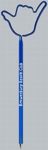 Hang Ten Hand Bent Shaped Pens, Custom Imprinted With Your Logo!