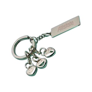 Happy Faces Silver Key Tags, Custom Printed With Your Logo!