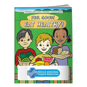 Custom Printed Healthy Eating Themed Coloring Books