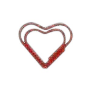 Custom Printed Heart Bent Shaped Paperclips in Zip Pouches