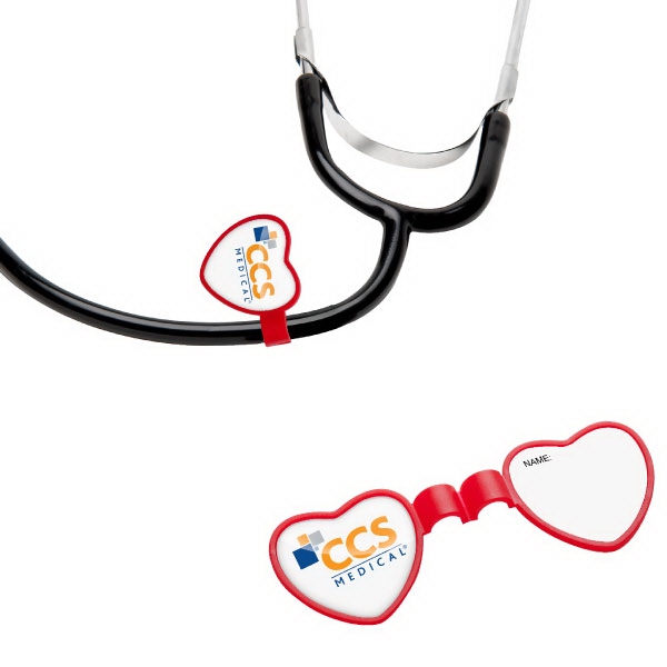 Custom Printed Heart Shaped Stethoscope ID Tags