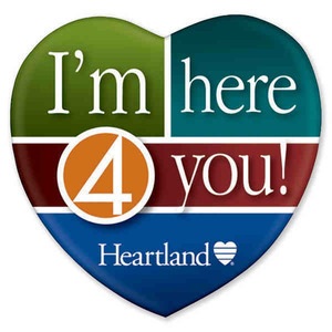 Heart Shaped Badges and Buttons, Personalized With Your Logo!