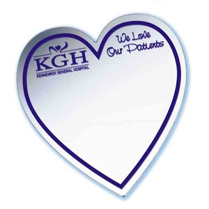 Heart Shaped Mirrors, Custom Imprinted With Your Logo!