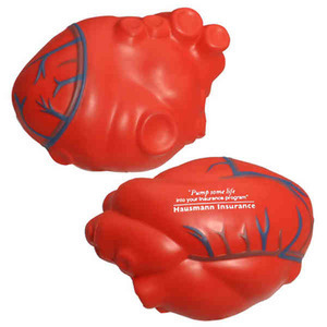 Heart Stressball Squeezies, Custom Imprinted With Your Logo!