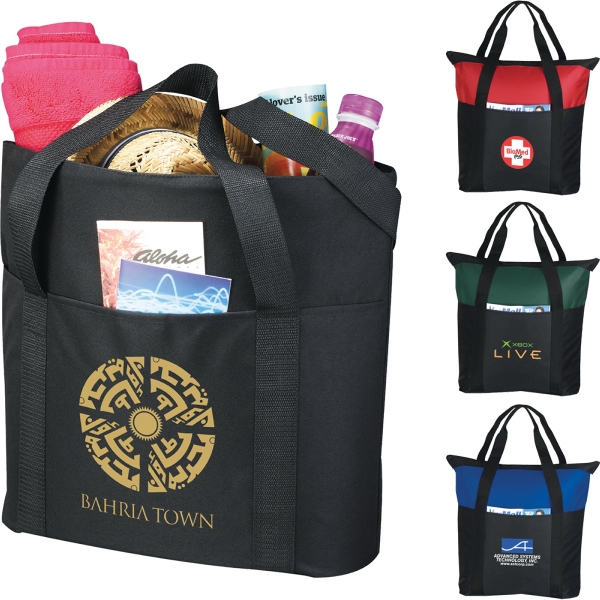1 Day Service Heavy Duty Zippered Tote Bags, Customized With Your Logo!