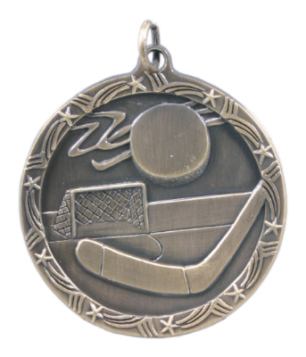 Custom Printed Hockey Shooting Star Medals