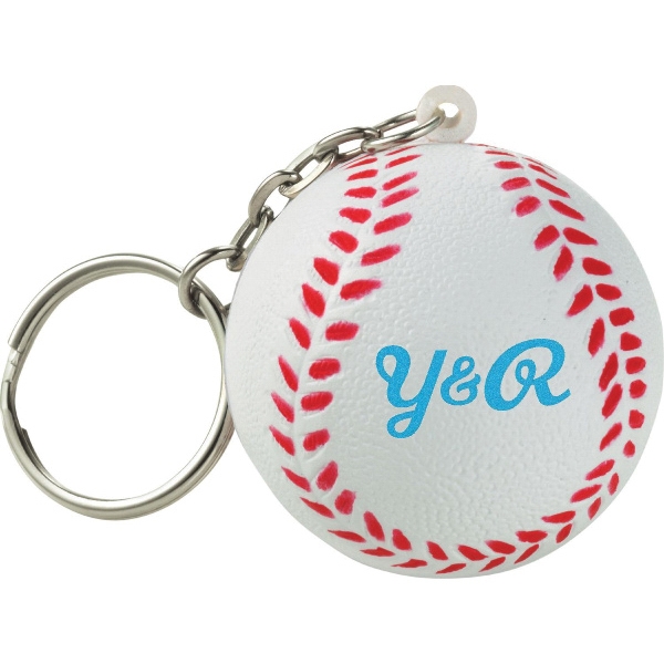 Custom Printed Baseball Sport Themed Keychains