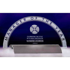 Horizon Stainless Crystal Awards, Custom Designed With Your Logo!