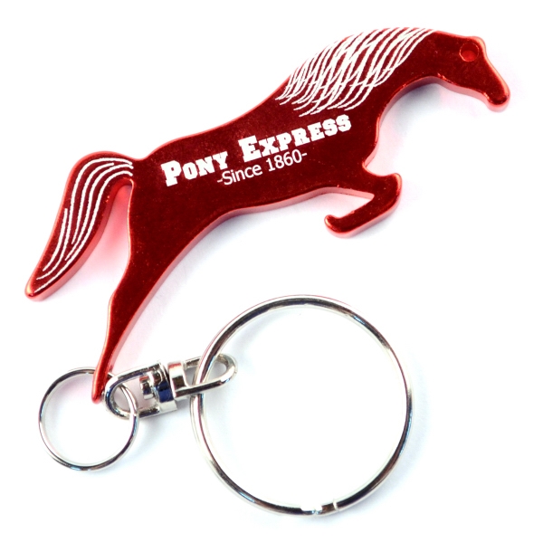 Custom Printed Horse Shaped Key Chains