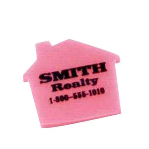 House Shaped Erasers, Customized With Your Logo!