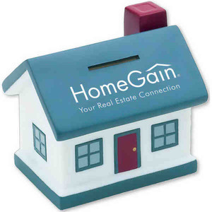 House Shaped Savings Banks, Customized With Your Logo!