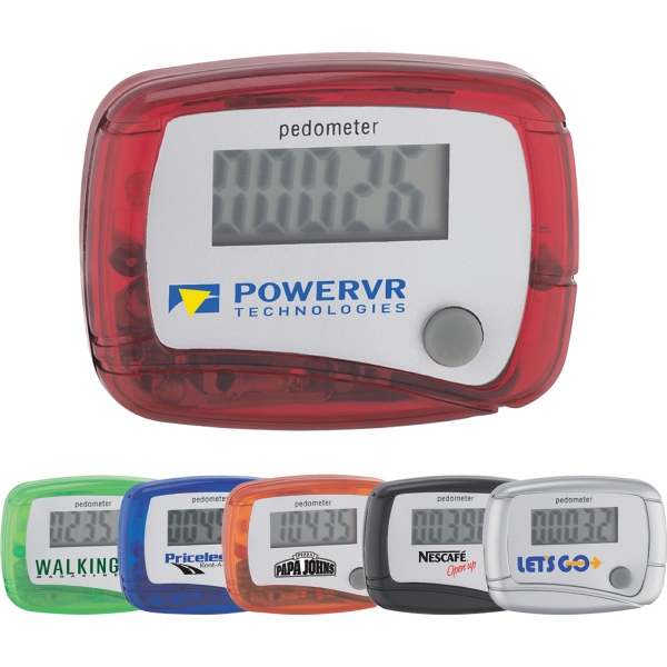 Step Count Pedometers, Custom Printed With Your Logo!