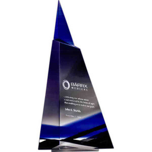 Custom Printed Indigo Peak High End Crystal Awards