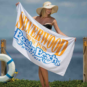 Inexpensive Beach Towels, Custom Imprinted With Your Logo!