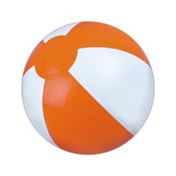 Orange and White Alternating Color Beach Balls, Custom Decorated With Your Logo!