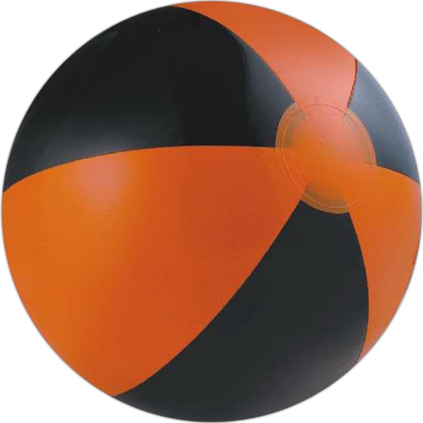 Orange and Black Alternating Color Beach Balls, Custom Printed With Your Logo!
