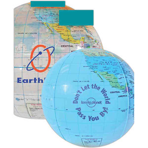 Inflatable Globe Beach Balls, Customized With Your Logo!