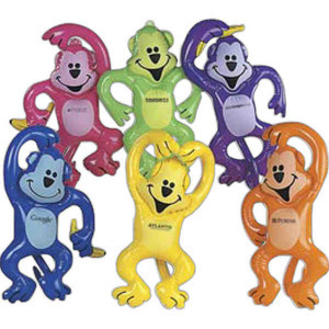 Inflatable Monkey Animal Toys, Custom Imprinted With Your Logo!