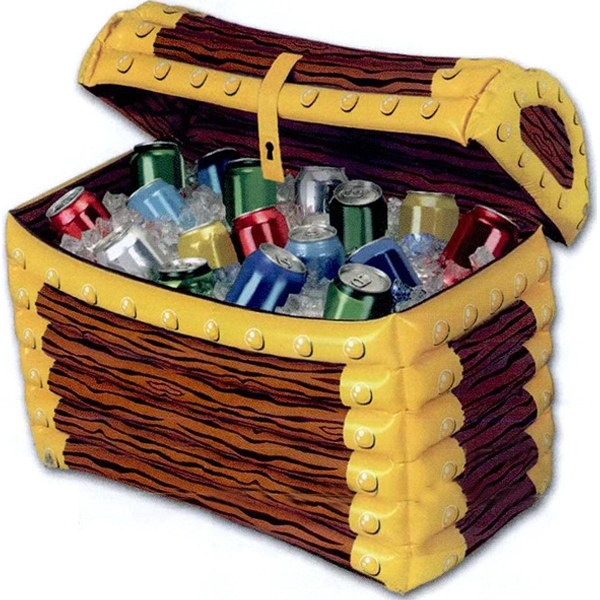 Inflatable Treasure Chest Coolers, Custom Designed With Your Logo!