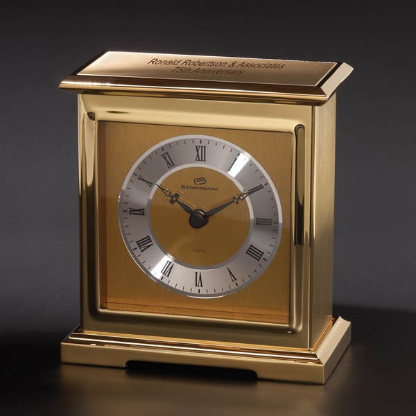 Brass Clocks, Custom Printed With Your Logo!