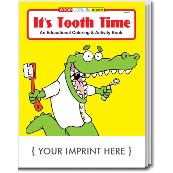 Dentist Themed Coloring Books, Custom Imprinted With Your Logo!