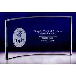 Custom Printed Jade Crystal Arc Unique Crystal Awards