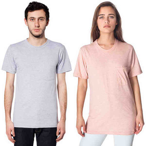 American Apparel Fine Jersey Pocket S/S T-Shirts, Custom Imprinted With Your Logo!