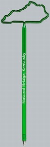 Kentucky State Bent Shaped Pens, Custom Printed With Your Logo!