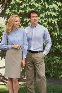 Ladies Van Heusen Woven Dress Shirts, Embroidered With Your Logo!