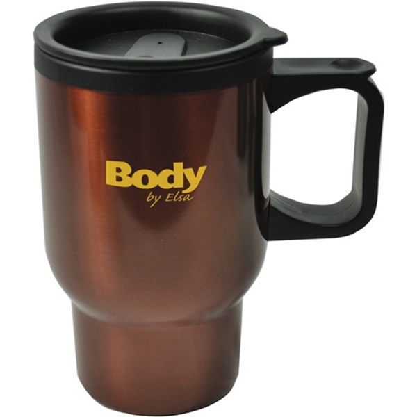 Black Lined Travel Mugs, Custom Printed With Your Logo!