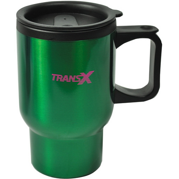 Black Lined Travel Mugs, Custom Printed With Your Logo!