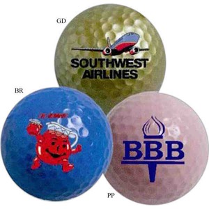 Large Imprint Area Colored Golf Balls, Custom Imprinted With Your Logo!