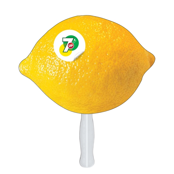 Lemon Stock Shaped Paper Fans, Custom Made With Your Logo!