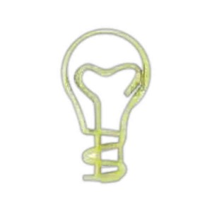 Custom Printed Light Bulb Bent Shaped Paperclips in Zip Pouches