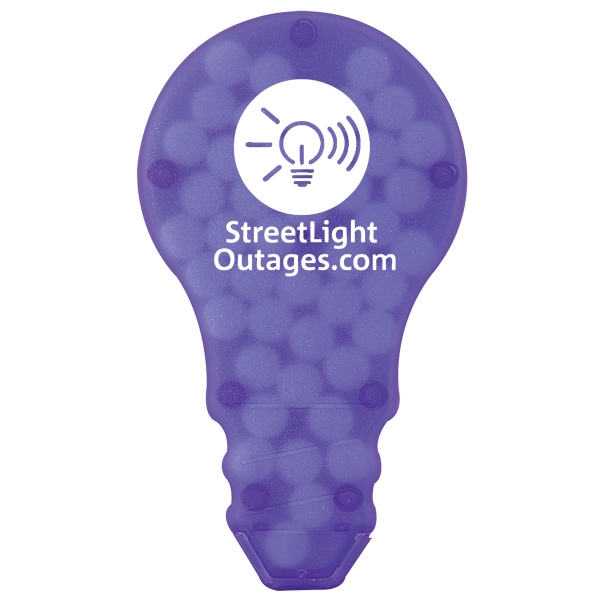 3 Day Service Light Bulb Shaped Mints, Custom Printed With Your Logo!