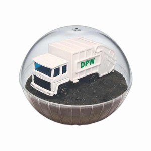 Custom Printed Lighted Mobile Garbage Truck Crystal Globes