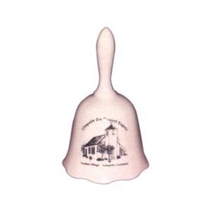 Custom Printed Long Handle Ceramic Porcelain Bells