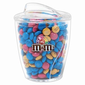 M&M Chocolate Candy Jars, Custom Imprinted With Your Logo!