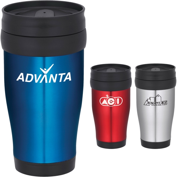 14oz. Double Wall Stainless Steel Travel Tumblers, Custom Printed With Your Logo!