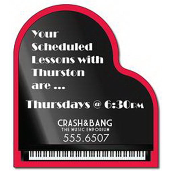 Canadian Manufactured Baby Grand Piano Stock Shaped Magnets, Customized With Your Logo!