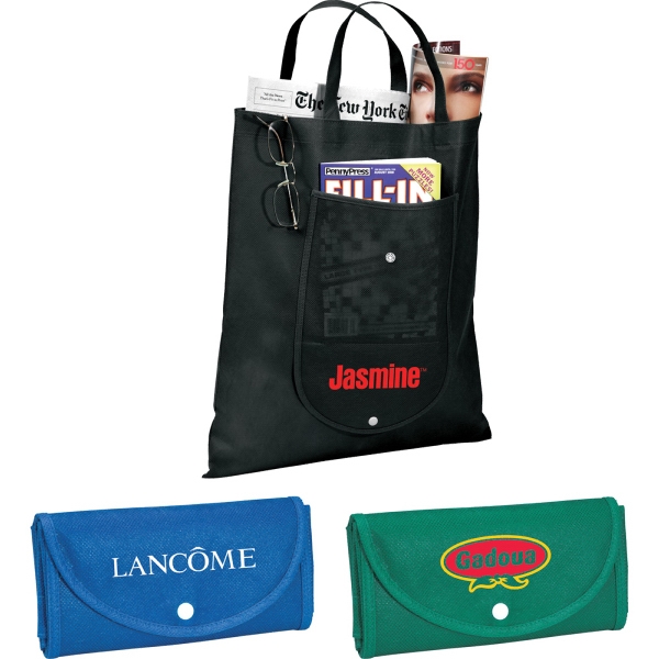 Folding Tote Bags, Custom Printed With Your Logo!