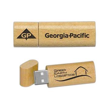 Maplewood Material USB Drives, Custom Made With Your Logo!